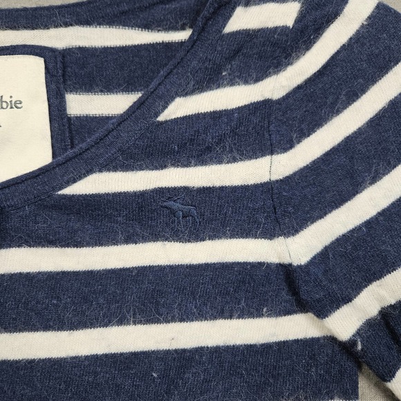 Vintage Abercrombie & Fitch Shirt Size Large Rabbit Hair Blend Striped - Picture 2 of 8